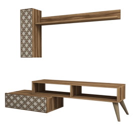 Hanah Home Planet - Mueble de TV Nogal y Crema